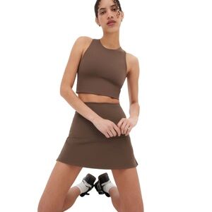 Girlfriend Collective Cream Mini Skirt